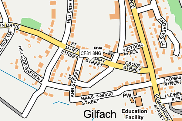 CF81 8NG map - OS OpenMap – Local (Ordnance Survey)