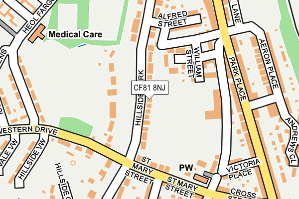 CF81 8NJ map - OS OpenMap – Local (Ordnance Survey)