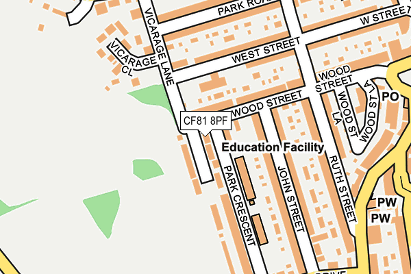 CF81 8PF map - OS OpenMap – Local (Ordnance Survey)