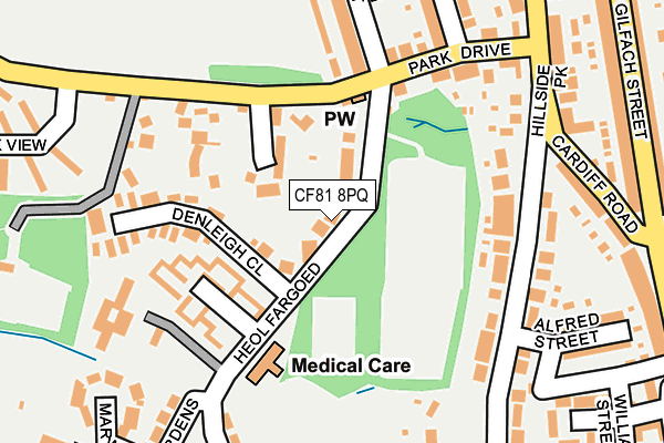 CF81 8PQ map - OS OpenMap – Local (Ordnance Survey)