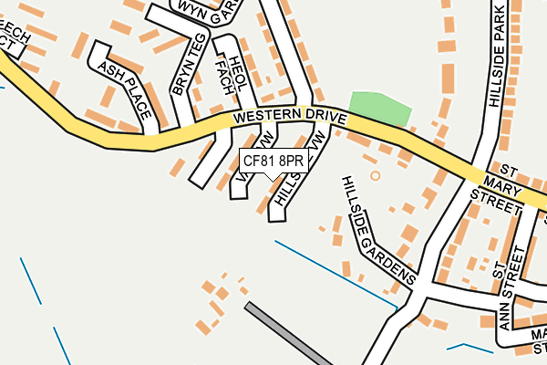 CF81 8PR map - OS OpenMap – Local (Ordnance Survey)