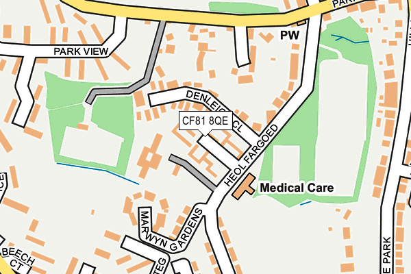 CF81 8QE map - OS OpenMap – Local (Ordnance Survey)