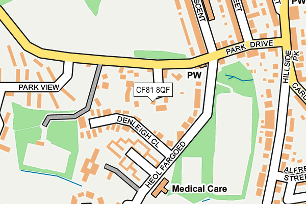 CF81 8QF map - OS OpenMap – Local (Ordnance Survey)