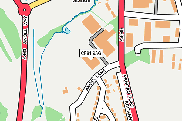 CF81 9AG map - OS OpenMap – Local (Ordnance Survey)