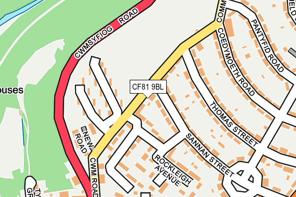 CF81 9BL map - OS OpenMap – Local (Ordnance Survey)