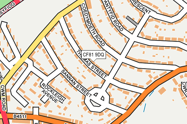CF81 9DQ map - OS OpenMap – Local (Ordnance Survey)