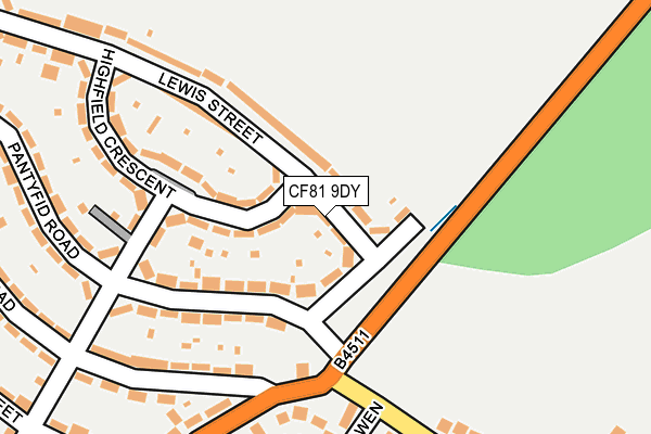 CF81 9DY map - OS OpenMap – Local (Ordnance Survey)
