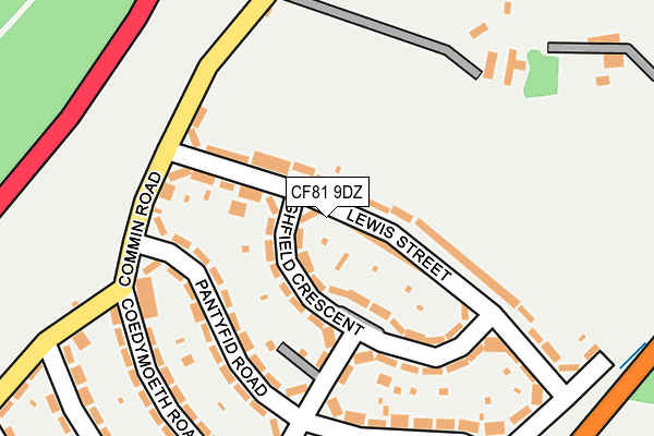 CF81 9DZ map - OS OpenMap – Local (Ordnance Survey)