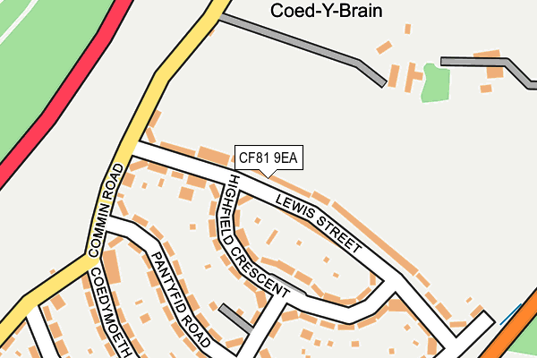 CF81 9EA map - OS OpenMap – Local (Ordnance Survey)