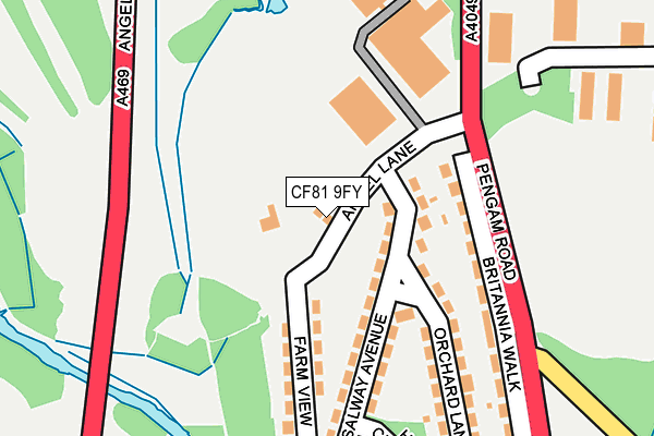 CF81 9FY map - OS OpenMap – Local (Ordnance Survey)