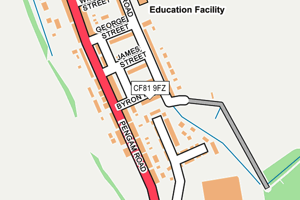 CF81 9FZ map - OS OpenMap – Local (Ordnance Survey)