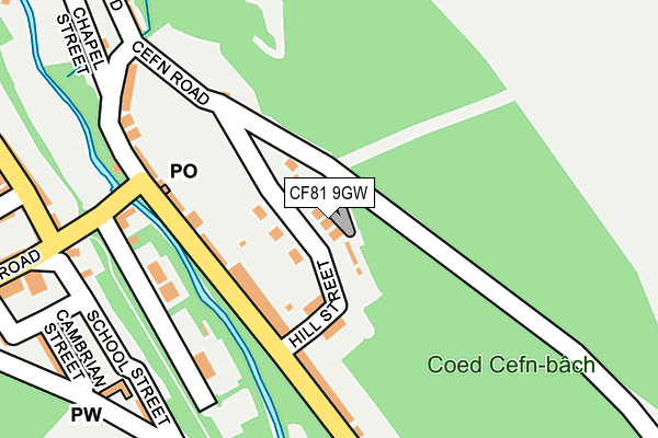 CF81 9GW map - OS OpenMap – Local (Ordnance Survey)