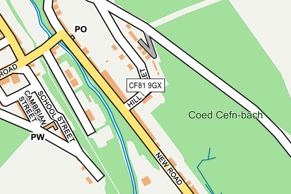 CF81 9GX map - OS OpenMap – Local (Ordnance Survey)