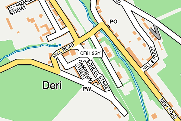 CF81 9GY map - OS OpenMap – Local (Ordnance Survey)