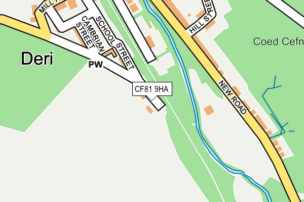 CF81 9HA map - OS OpenMap – Local (Ordnance Survey)