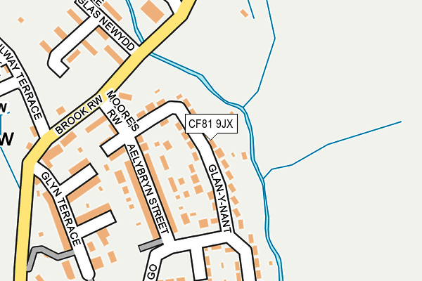 CF81 9JX map - OS OpenMap – Local (Ordnance Survey)