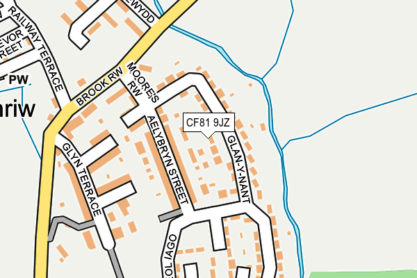 CF81 9JZ map - OS OpenMap – Local (Ordnance Survey)