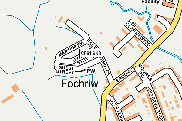 CF81 9NB map - OS OpenMap – Local (Ordnance Survey)