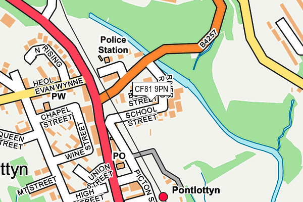 CF81 9PN map - OS OpenMap – Local (Ordnance Survey)