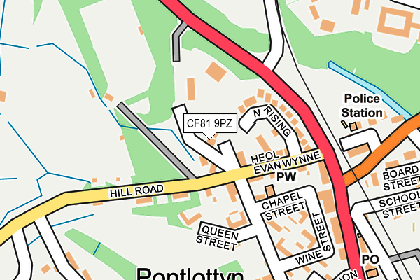 CF81 9PZ map - OS OpenMap – Local (Ordnance Survey)