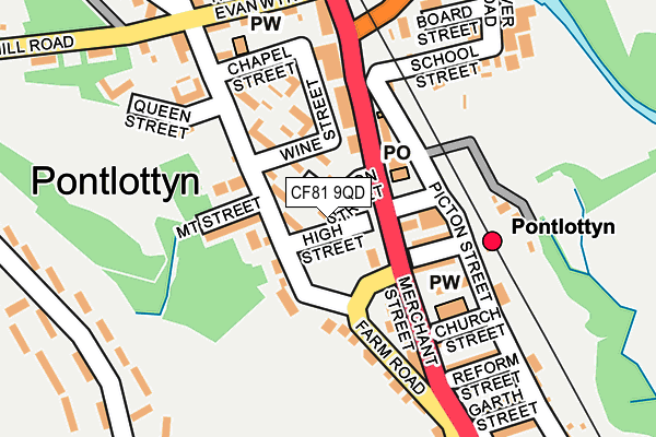 CF81 9QD map - OS OpenMap – Local (Ordnance Survey)