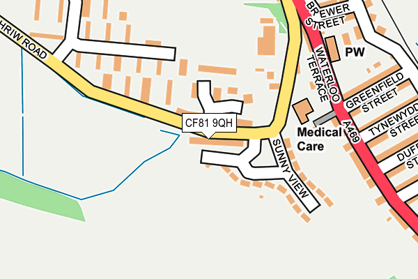 CF81 9QH map - OS OpenMap – Local (Ordnance Survey)