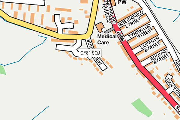 CF81 9QJ map - OS OpenMap – Local (Ordnance Survey)