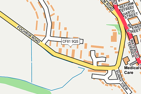 CF81 9QS map - OS OpenMap – Local (Ordnance Survey)