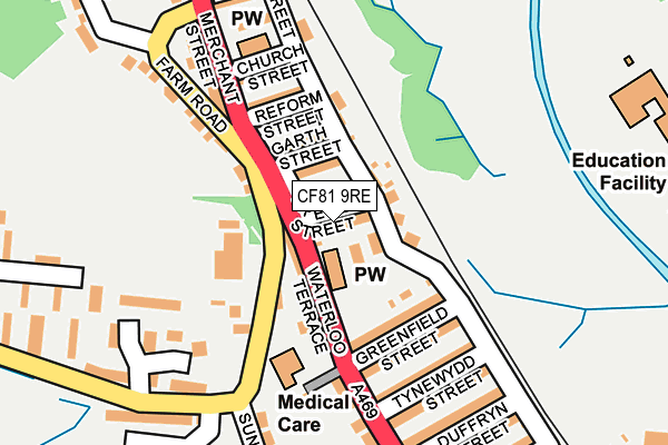 CF81 9RE map - OS OpenMap – Local (Ordnance Survey)