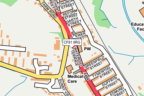CF81 9RG map - OS OpenMap – Local (Ordnance Survey)