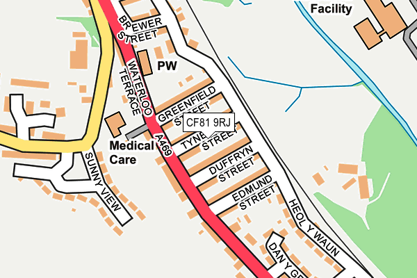 CF81 9RJ map - OS OpenMap – Local (Ordnance Survey)