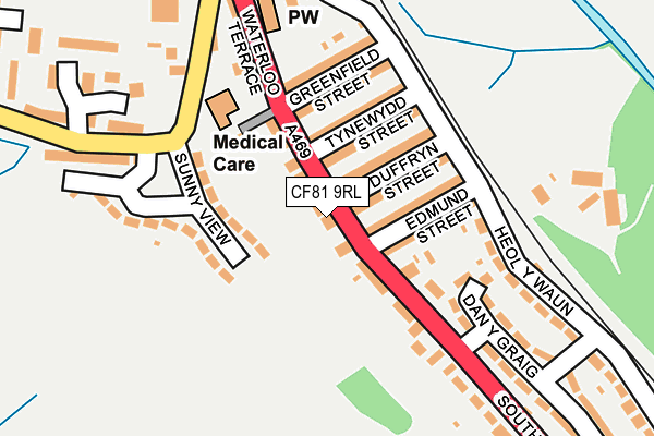 CF81 9RL map - OS OpenMap – Local (Ordnance Survey)