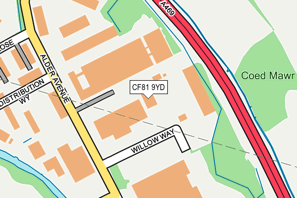 CF81 9YD map - OS OpenMap – Local (Ordnance Survey)
