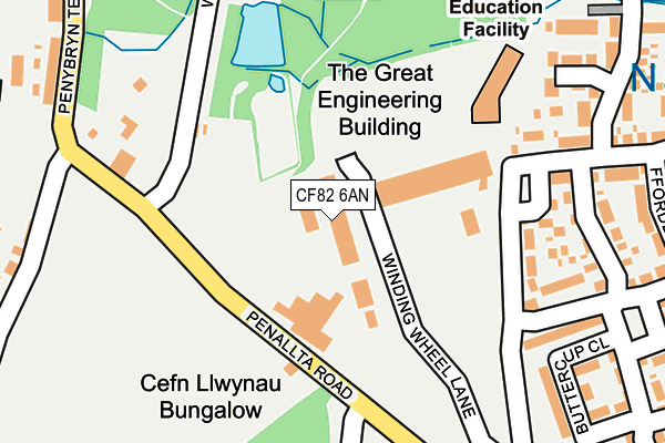 CF82 6AN map - OS OpenMap – Local (Ordnance Survey)