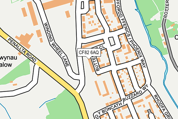 CF82 6AQ map - OS OpenMap – Local (Ordnance Survey)