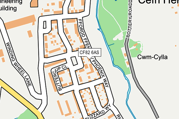 CF82 6AS map - OS OpenMap – Local (Ordnance Survey)