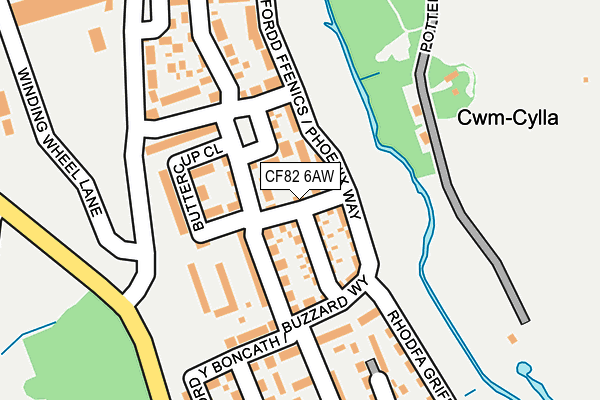 CF82 6AW map - OS OpenMap – Local (Ordnance Survey)