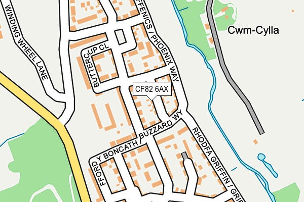 CF82 6AX map - OS OpenMap – Local (Ordnance Survey)