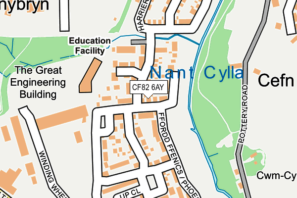 CF82 6AY map - OS OpenMap – Local (Ordnance Survey)
