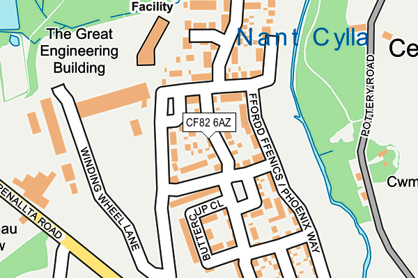 CF82 6AZ map - OS OpenMap – Local (Ordnance Survey)