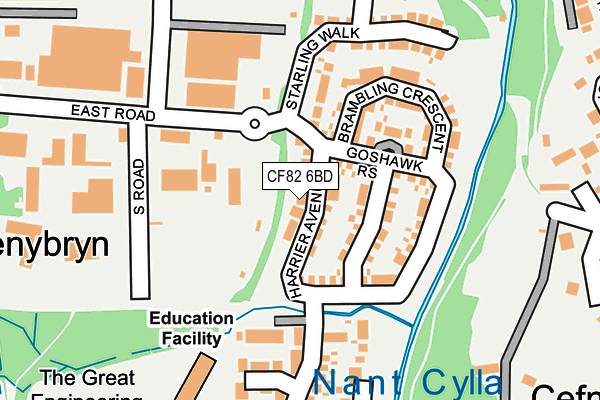 CF82 6BD map - OS OpenMap – Local (Ordnance Survey)