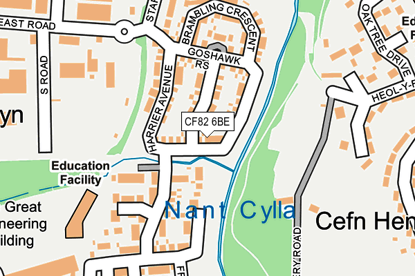 CF82 6BE map - OS OpenMap – Local (Ordnance Survey)
