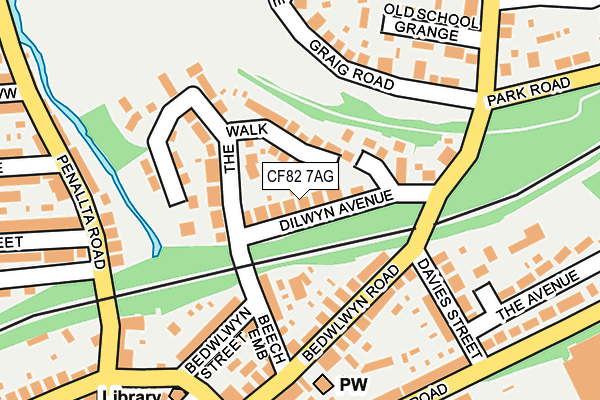 CF82 7AG map - OS OpenMap – Local (Ordnance Survey)