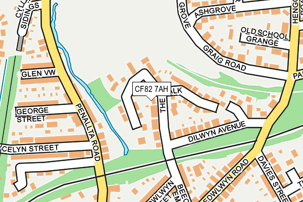 CF82 7AH map - OS OpenMap – Local (Ordnance Survey)