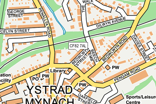 CF82 7AL map - OS OpenMap – Local (Ordnance Survey)