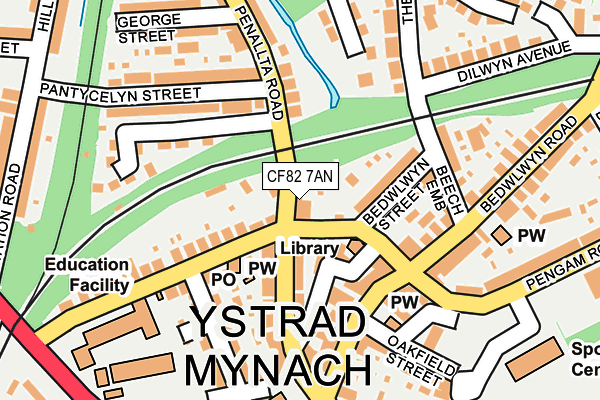 CF82 7AN map - OS OpenMap – Local (Ordnance Survey)