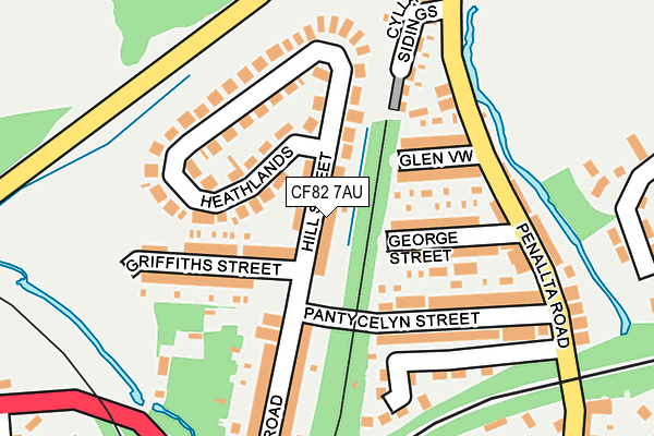 CF82 7AU map - OS OpenMap – Local (Ordnance Survey)