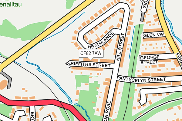 CF82 7AW map - OS OpenMap – Local (Ordnance Survey)