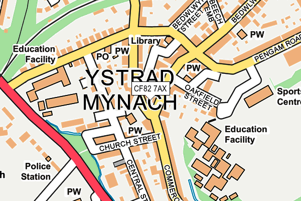 CF82 7AX map - OS OpenMap – Local (Ordnance Survey)