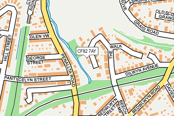 CF82 7AY map - OS OpenMap – Local (Ordnance Survey)